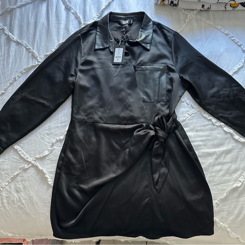 Elegant Black Satin Dress